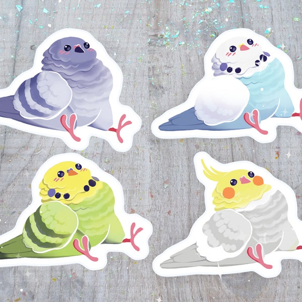 Borb Stickers Tauben Wellensittiche Kakatiel Vinyl Sticker