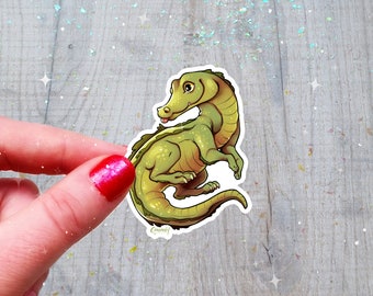 Crocodile Blep Sticker Holographic Glitter