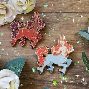 Épingle en émail centaure | Mignonne créature cryptide cheval mythologie grecque