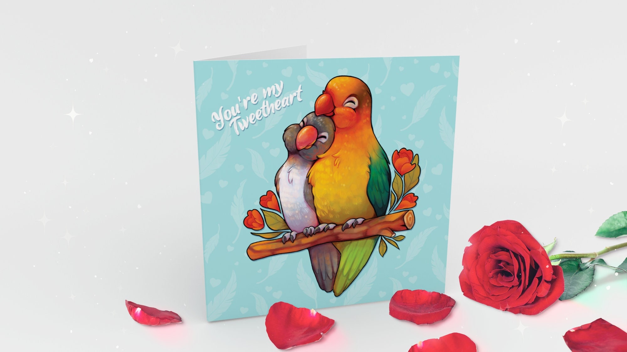 You're my Tweetheart! | Lovebird Cute Valentines Card