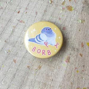 BORB Badge green blue budgie cockatiel pigeon Pigeon