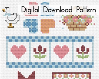 Country Cross Stitch Designs Bumper Pack, digital download