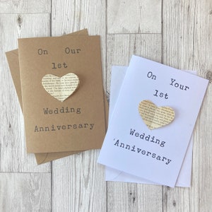 Paper 1st Wedding Anniversary Card