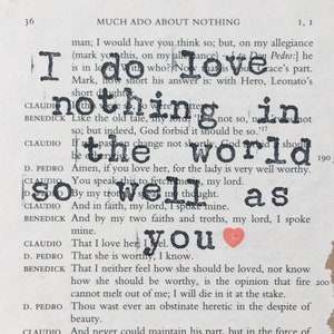Much Ado About Nothing by Shakespeare, Love Quote Greeting Card afbeelding 5
