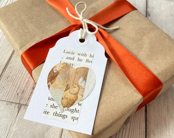Beatrix Potter Gift Tags made from old books