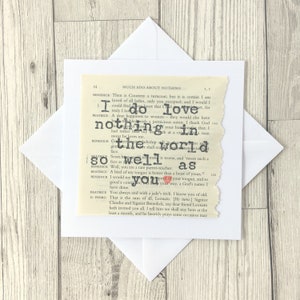 Much Ado About Nothing by Shakespeare, Love Quote Greeting Card afbeelding 6