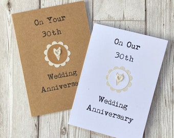 Pearl 30th Wedding Anniversary Card