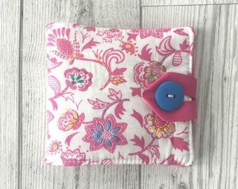Hand Embroidered Needle Case, Embroidered Needle Book, Gift for Sewer, Craft Room Storage