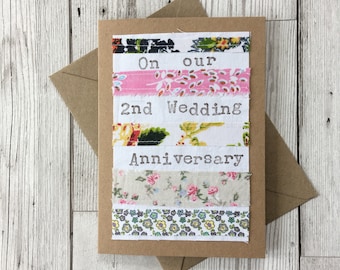 Cotton 2nd Wedding Anniversary Card