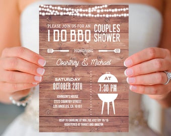 I do bbq Couples Shower Invitation, rustic I do bbq bridal shower invite template, INSTANT DOWNLOAD editable pdf digital, country bridal