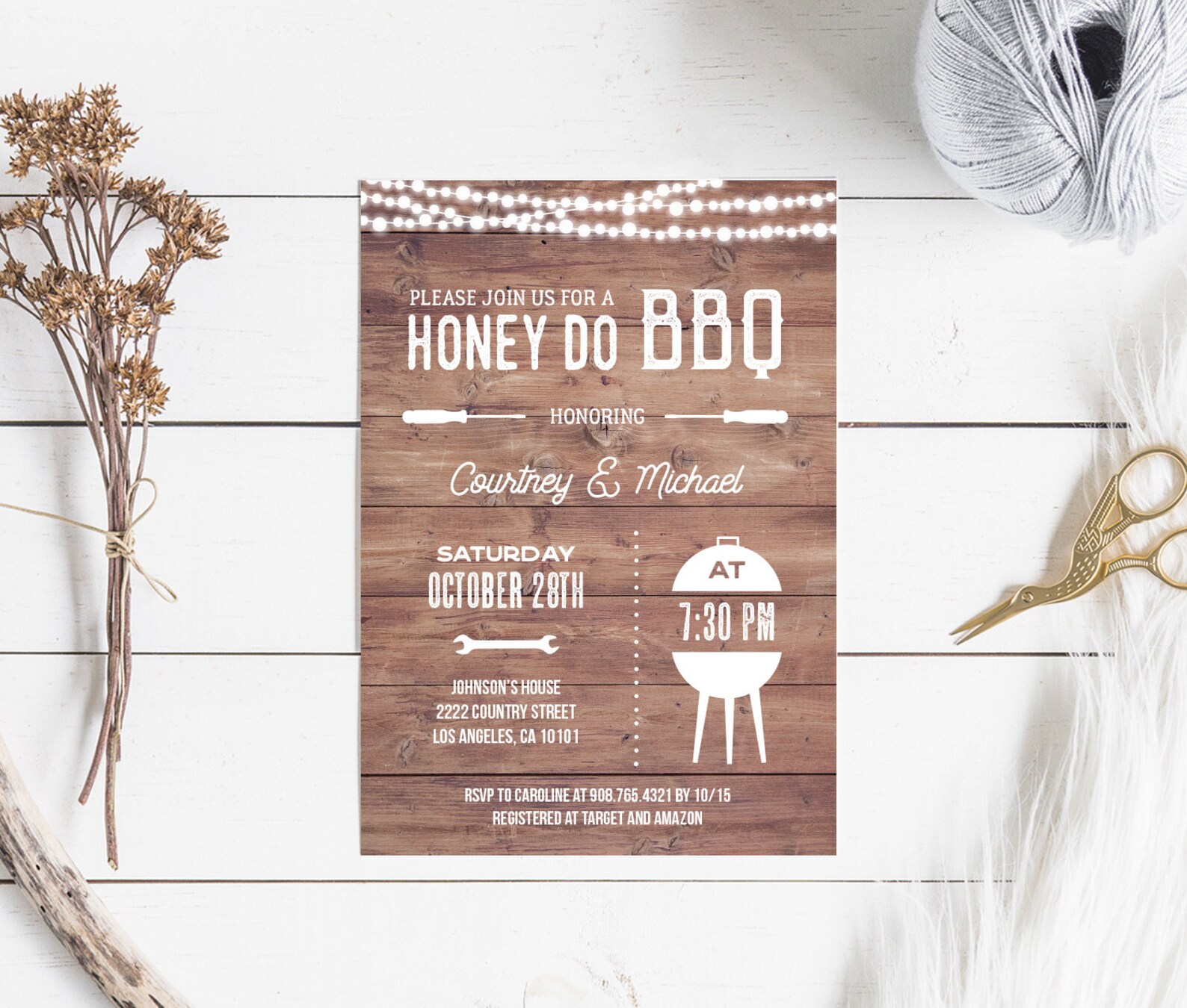 Honey Do Shower Invitation Honey Do Bbq Invitation Printable Etsy