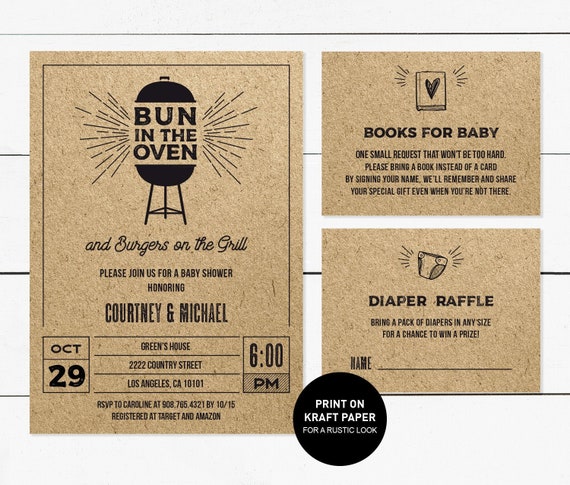 bun in the oven invitations