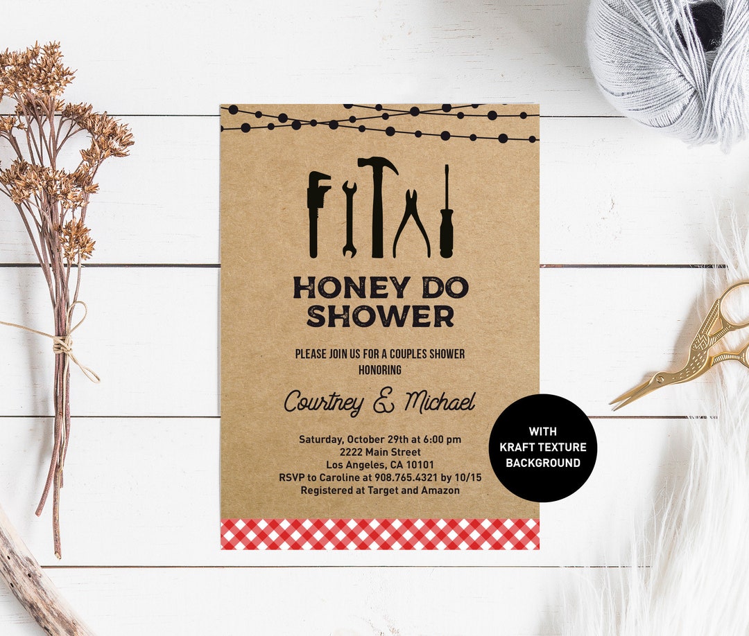 Honey Do Shower Invitation Honey Do Couples Shower Invite Etsy