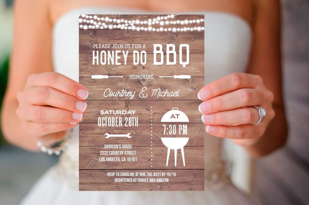 Honey Do Shower Invitation, Honey Do Bbq Invitation Printable, Honey Do