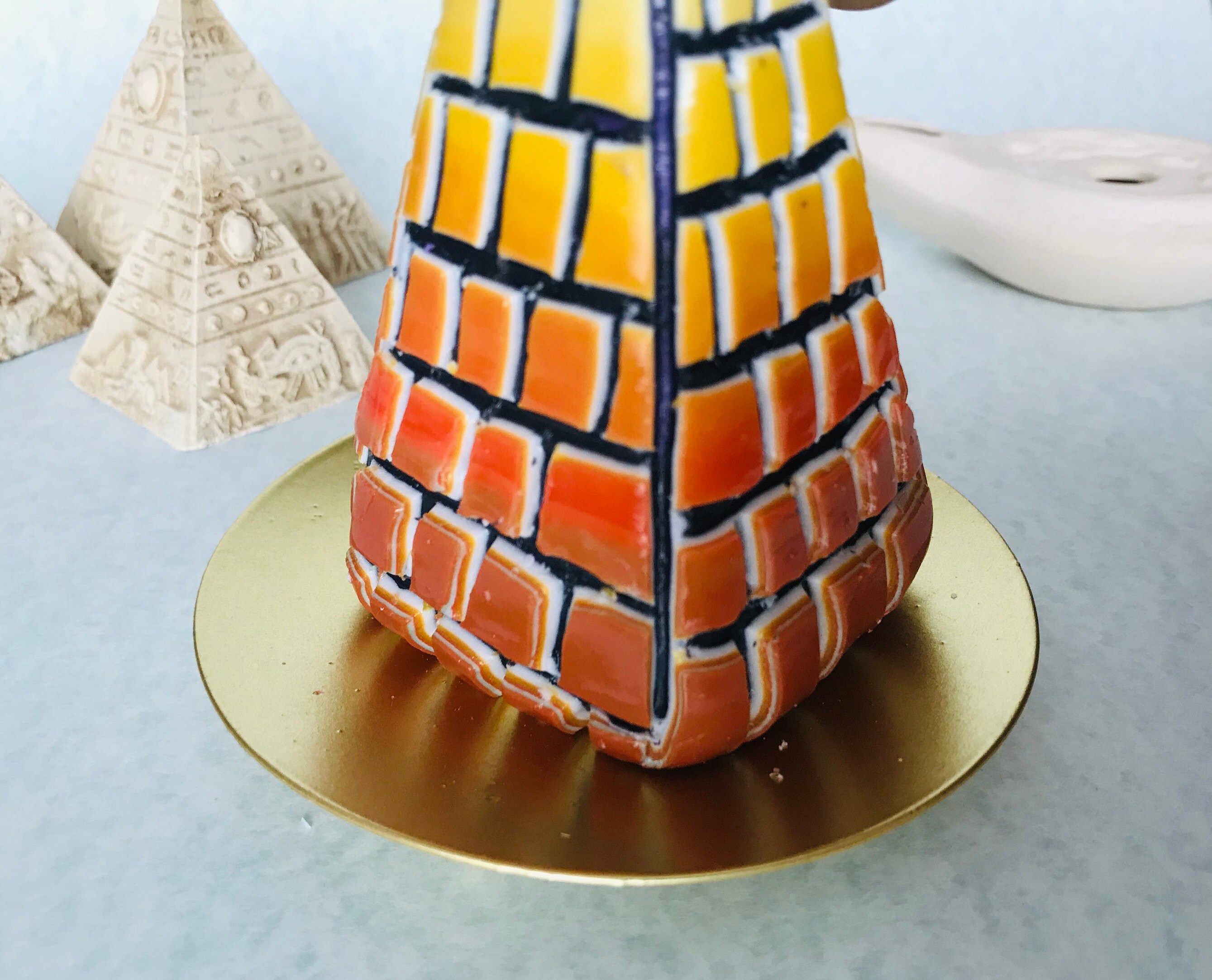 Carved Egyptian pyramid candle Egyptian style souvenir Etsy