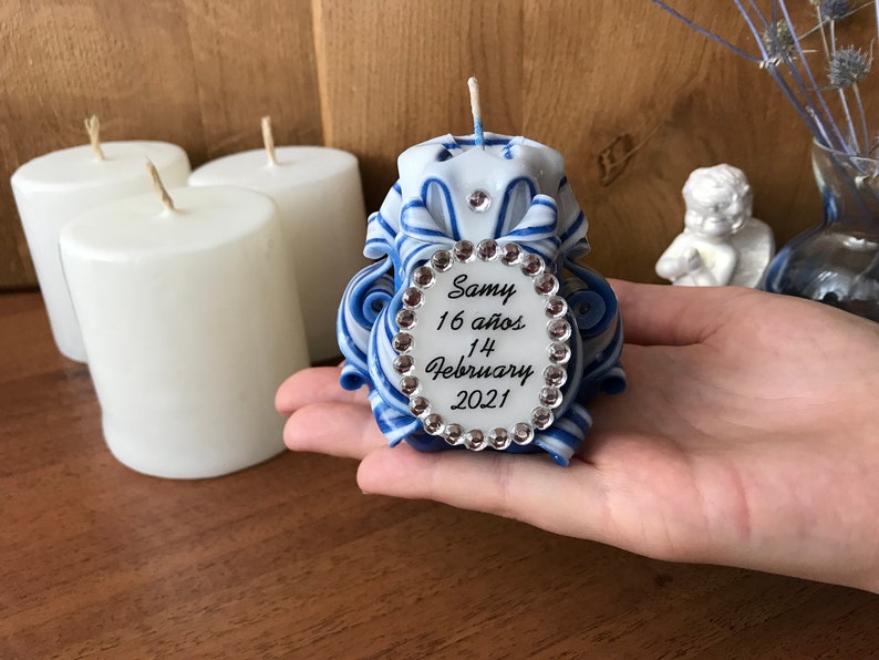 Blue Quinceanera candles set candles for sweet 16 candles Etsy