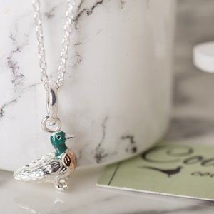 Duck Pendant, Duck Necklace, Duck Charm, Duck Jewellery