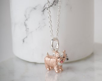 Anai's Jewelry Box Yorkshire Terrier Necklace for Yorkie Dog Lovers Silver Color Pendant and Necklace on 17 Chain 45cm Anai's Jewelry Box Yorkshire Terrier Necklace for Yorkie Dog Lovers Silver Color Pendant and Necklace on 17 Chain 45cm
