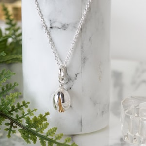 Snowdrop Pendant, Silver Snowdrop Flower Pendant.