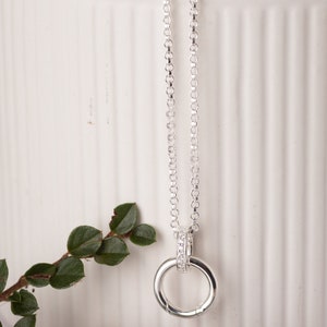 Sparkly Charm Carrier Necklace- silver necklace to hold your favourite charms