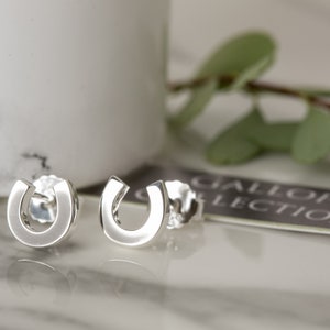Sterling Silver Horseshoe Earrings