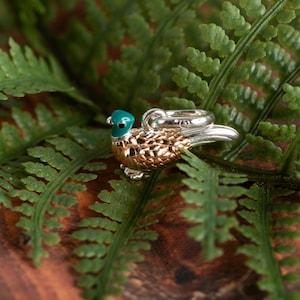 Pheasant Charm - Silver and rose gold Pheasant bird charm for charm bracelets or necklaces