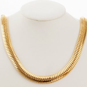 18K PVD Gold Filled English Herringbone Chain 20&quot; Long With Clasp Width 6mm Thickness 2mm DIY Necklace Findings For Jewelry Making
