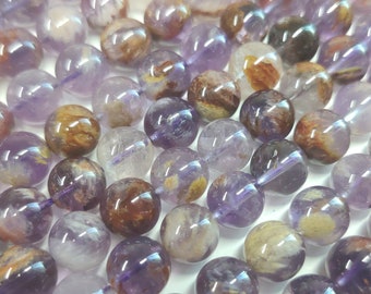 Ghost Purple Quartz Gemstone Round Beads 6mm, 8mm, 10mm Semi Precious Stone Beads Natural Healing Stone Chakra Stones for Jewelry Making