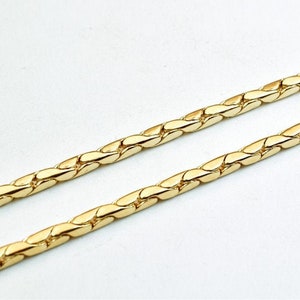 18K PVD Italian Gold Filled Cobra Chain Size 17.5&quot; Long Width 1.5mm Thickness 1.5mm DIY Necklace Findings For Jewelry Making