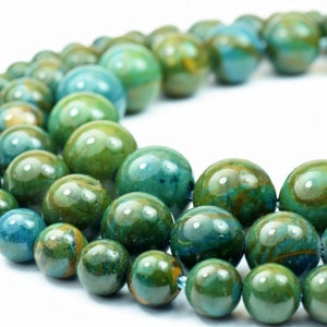 Chrysocolla gemstone round stone beads 6mm/8mm/10mm natural healing stone chakra stones for jewelry making