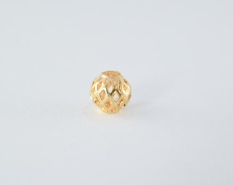 LolliBeads (TM) Lot De 30 Perles Intercalaires Style Vintage En Laiton Bronze Antique Avec Grand Trou