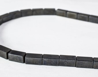 8x4mm rectangle dark gray hematite beads, sold by 1 strand of 52pcs, 1mm hole opening, 30grams/pk