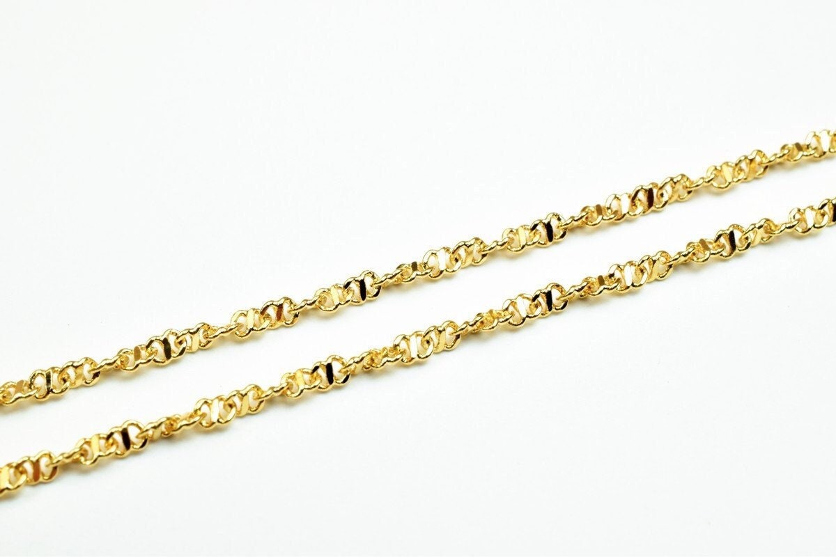 18K PVD イタリア製 ゴールドフィルド インフィニティ 8 リンク