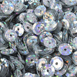 3/4/6mm silver sparkle cup glossy iridescent sequins sheen round sequins/loose paillettes,wholesale sequins,shimmering sequin apparel