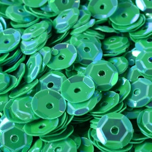 3/4/6mm bright green cup iridescent sequins sheen round sequins/loose paillettes,wholesale sequins,shimmering sequin apparel