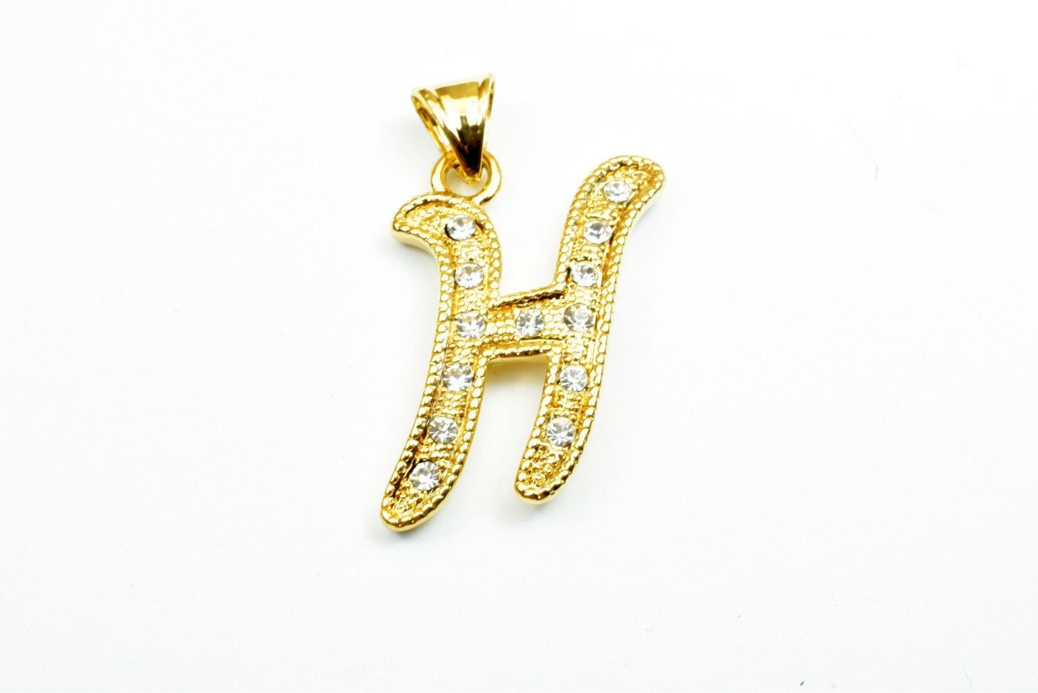 Pendentif Plaque Or Lettre H - Initiale Alphabet - Neuf Sans Emballage - Unisexe