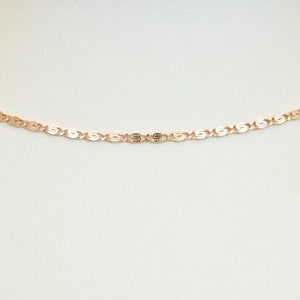 18K PVD Rose Gold Chain 19&quot; Inches Long 2.5mm Width 1mmThickness CG238