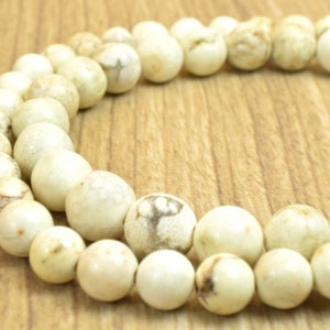 Creamy turquoise gemstone beads round beads 6mm/8mm sizes strands beads natural healing stone chakra stones for jewelry making