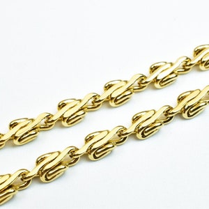 18K PVD Gold Filled Spiga Claire&#39;s Chain Size 18-23.5&quot; Long Include Clasp Width 2.5mm Thickness 1.5-2mm DIY Necklace Findings Jewelry Making