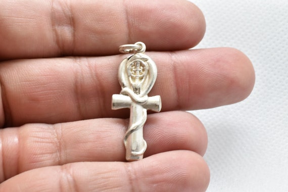 シルバー800アンクペンダント古代エジプトチャーム生命の鍵シンボル 