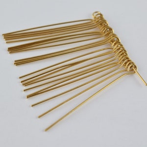 1.5&quot; Inch Eye Pin PVD Gold 18k 37mm thickness 1mm GF6206