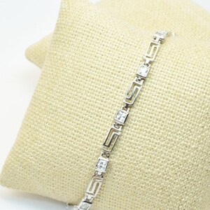 Tennis bracelet PVD Silver chain with cubic zirconia size 7" inches bling bling for jewelry making item# br70