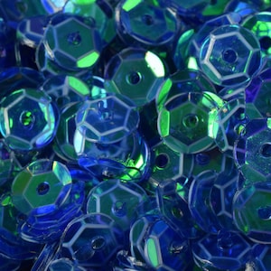 3/4/6mm blue clear green cup iridescent sequins sheen round sequins/loose paillettes,wholesale sequins,shimmering sequin apparel