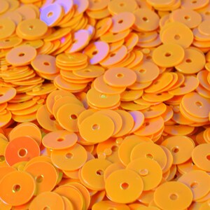 3/4/6mm orange light iridescent flat sequins round/loose paillettes/wholesale sequins multi-color, loose sequin apparel,shoe decor