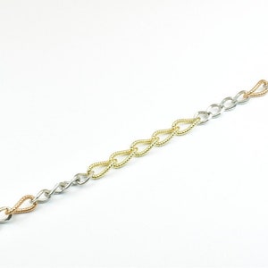 14K Cable Curb PVD Gold Chain Rose Gold Silver Chain Size 7.5&quot; Inches Findings Supply Chain Jewelry Making Black Friday Deals