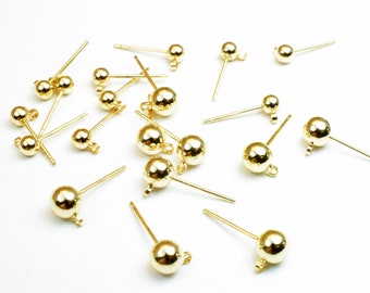 18K PVD Gold  Stud Earring Finding Size 16x4mm, 18x6mm For Jewelry Making GF9131, GF9132