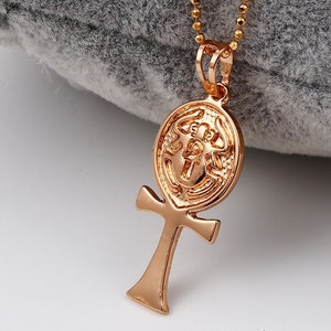 Rose Gold Filled Ankh Charm Pendants Size 35x11mm Egyptian Constellation DIY Charm Findings For Jewelry Making