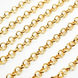 3.5mm PVD Gold Chain 18K GFC007 Sold by Foot