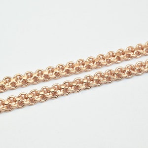 18k PVD Rose Gold tarnish resistant chain 19&quot; inches long 4mm width 2mmthickness cg235