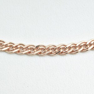 18K PVD Rose Gold Chain 22.85&quot; Inches Long 4mm width 1mm Thickness CG225
